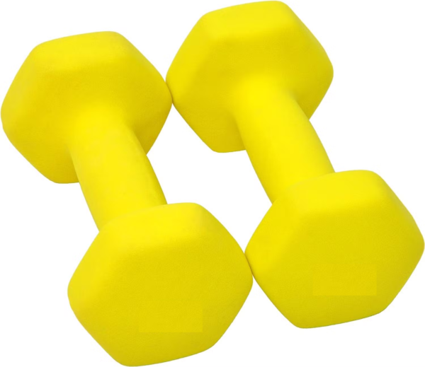 JDB12.25 Vinyl Dipping Dumbbell (Pair) Yellow Colour 2.5kg