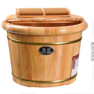 SOBFMB Wooden Foot Massage Bucket
