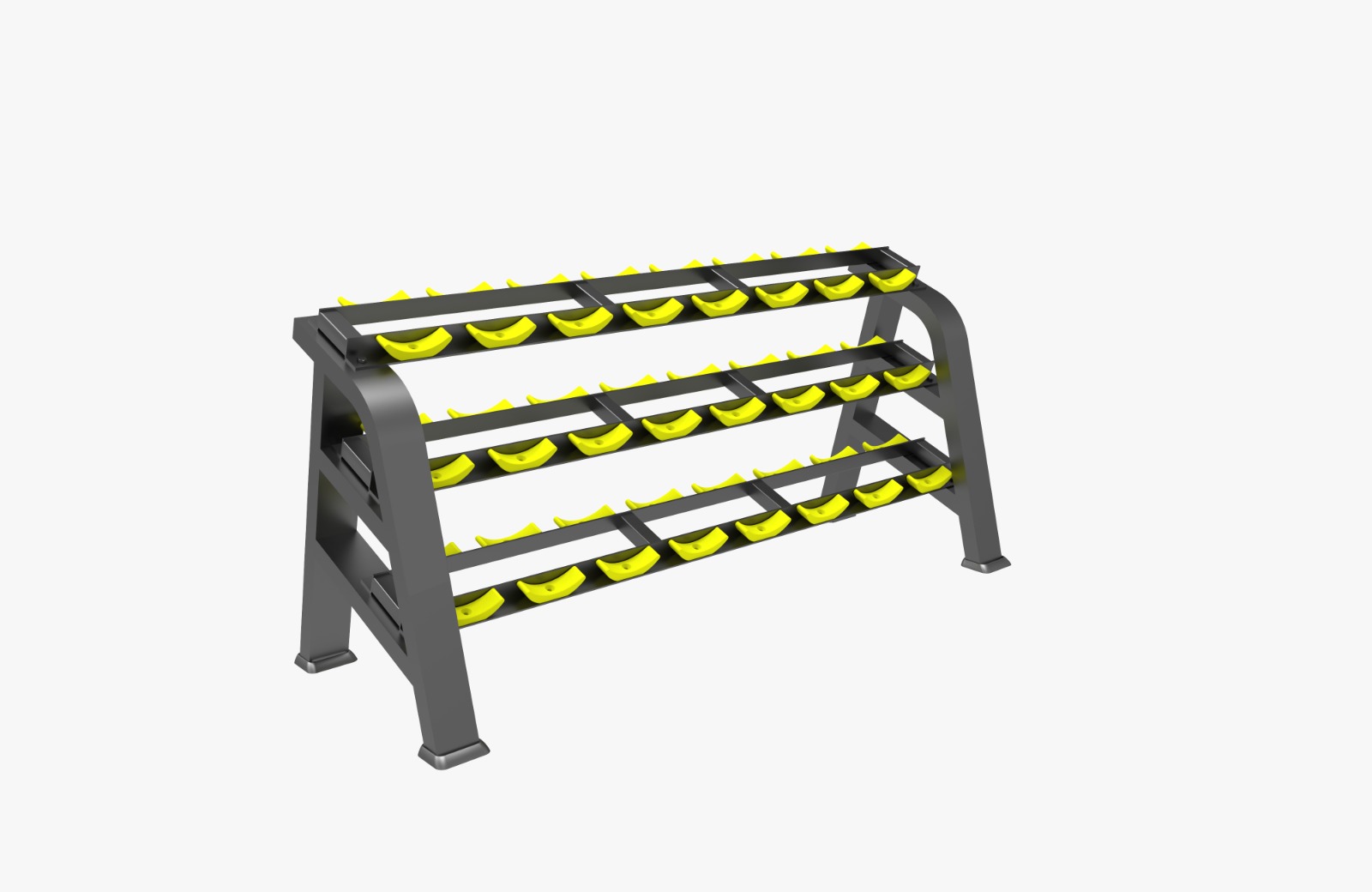 DFT667 Beauty Dumbbell Rack (3-Tier, 12pairs Dumbbell Rack)